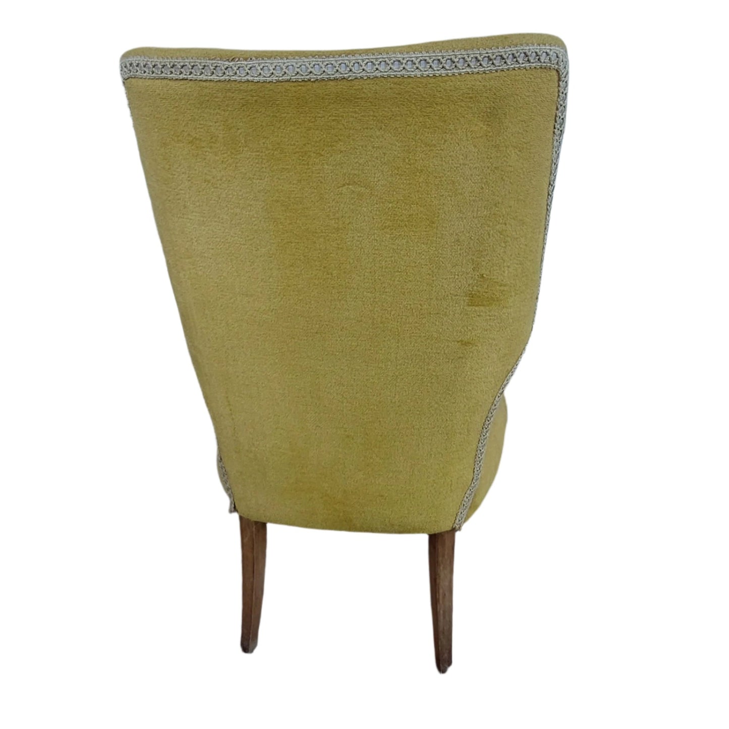 back view of yellow chair