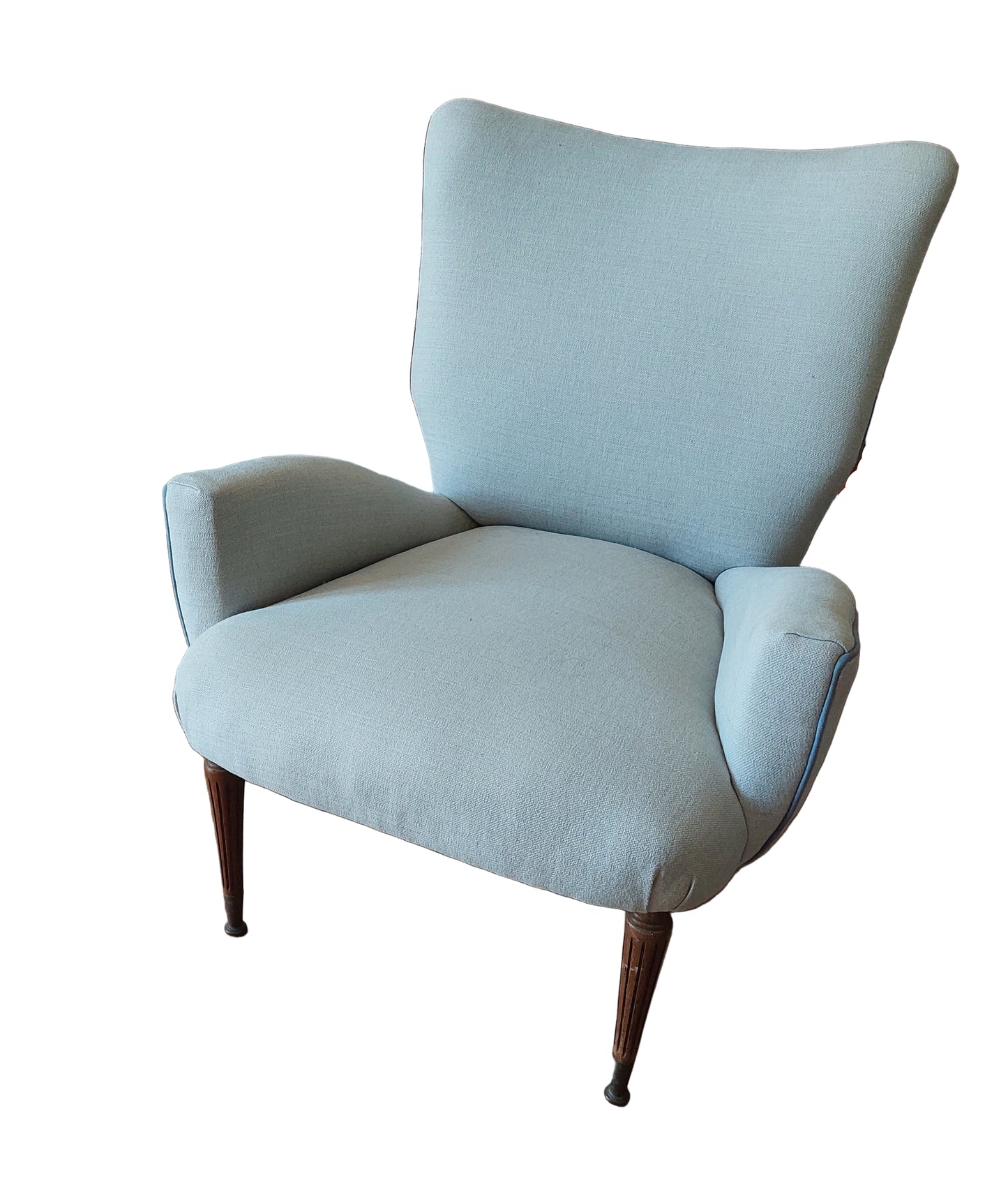 2 Pearl Velvet Armchairs 50s