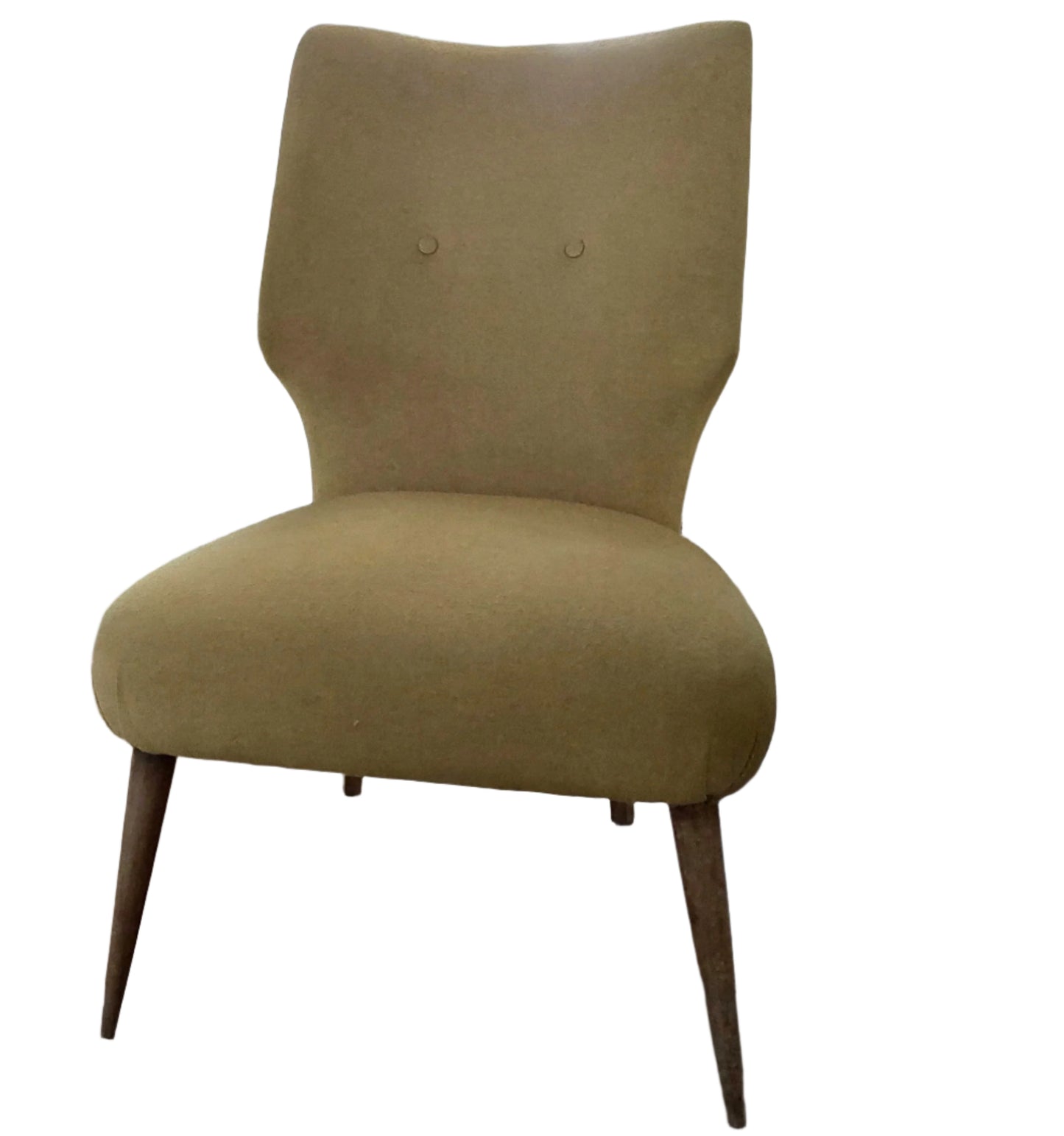 yellow accent chair by fireplace