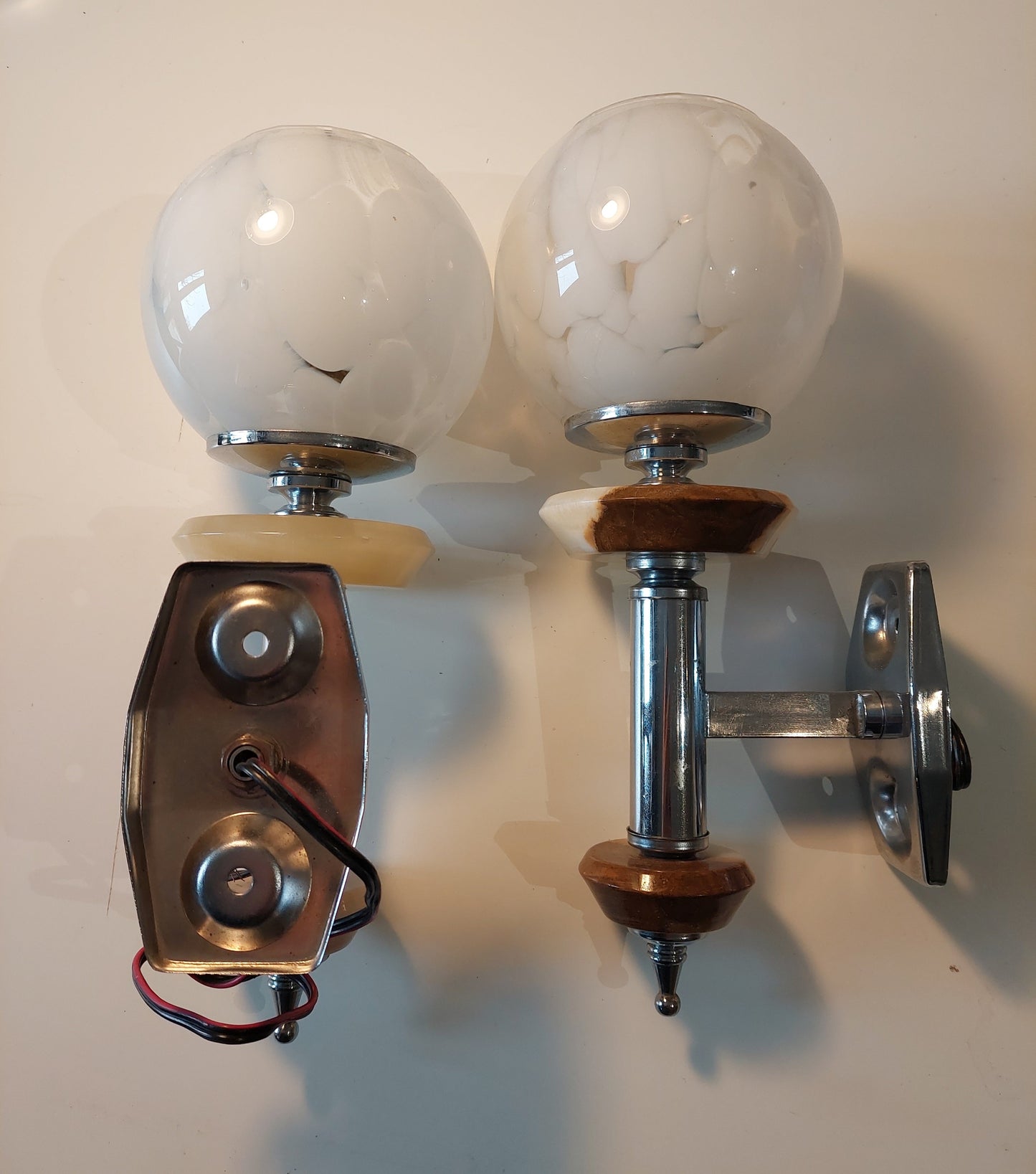Pair of Torch Style Murano Wall Lights  SOLD
