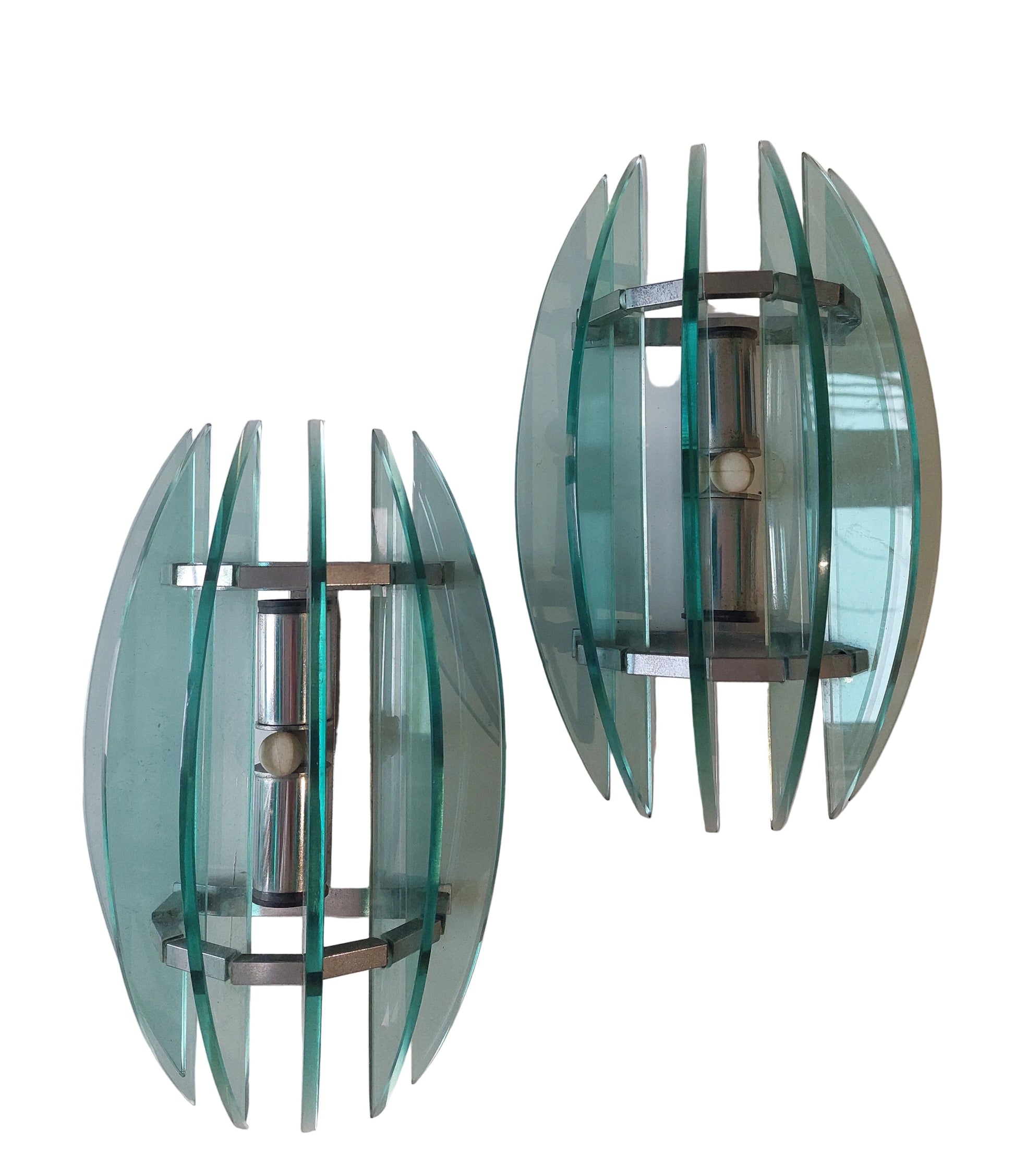 pair of Veca Italian wall lights