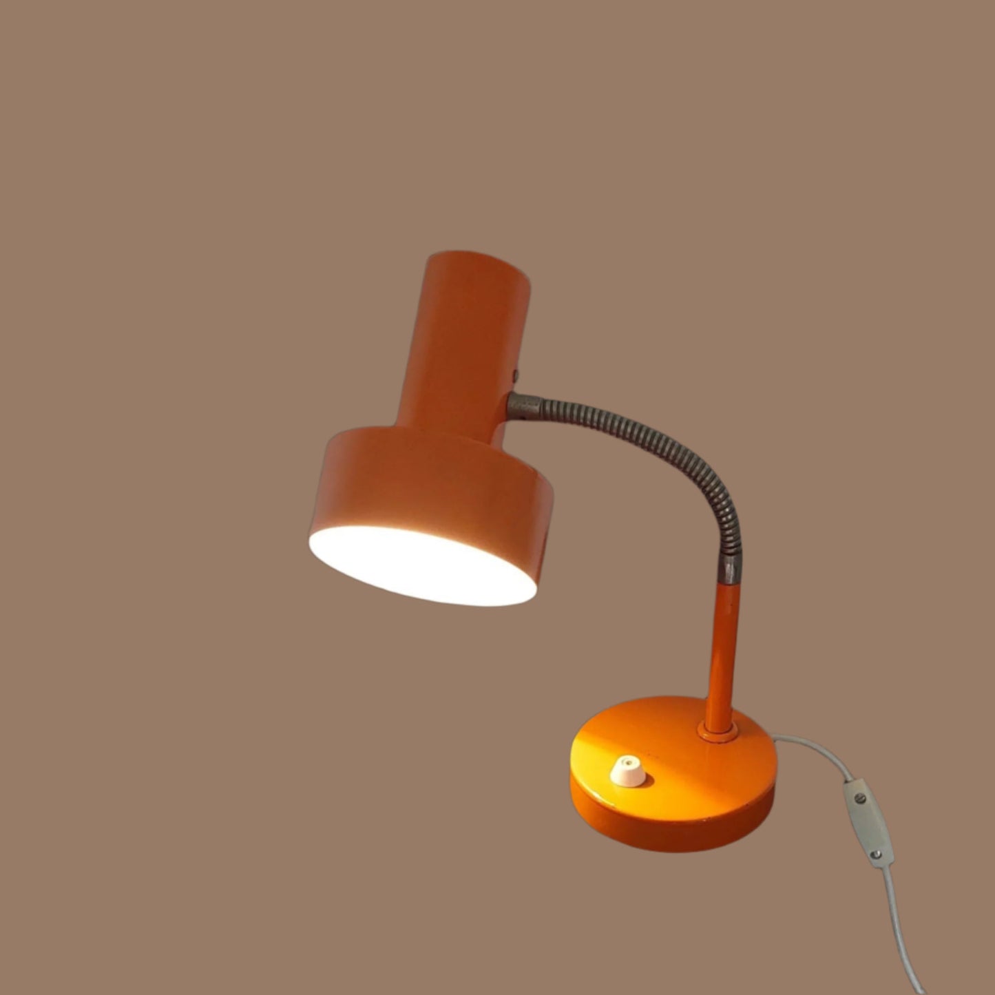Orange 70's desk lamp by Pifco