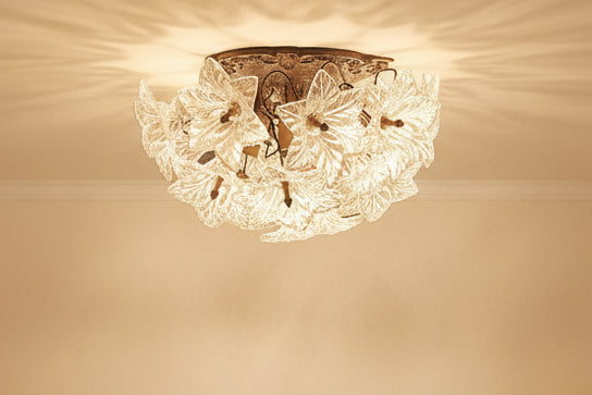 Italian Crystal Glass Venini wall lights in Murano Glass.