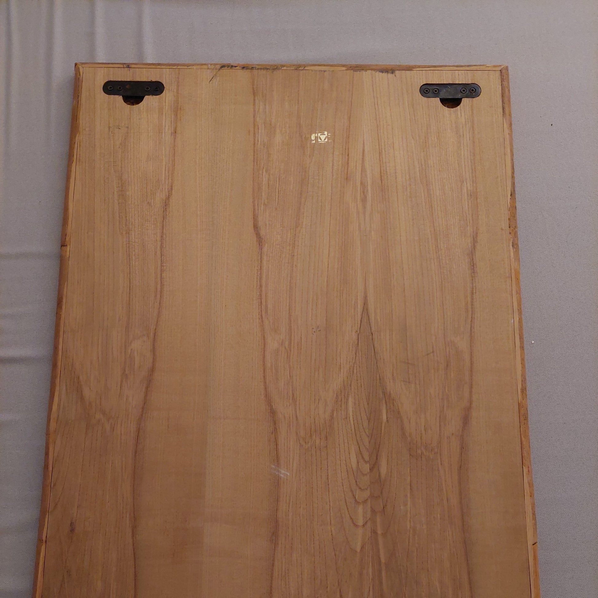 wooden back of mirror