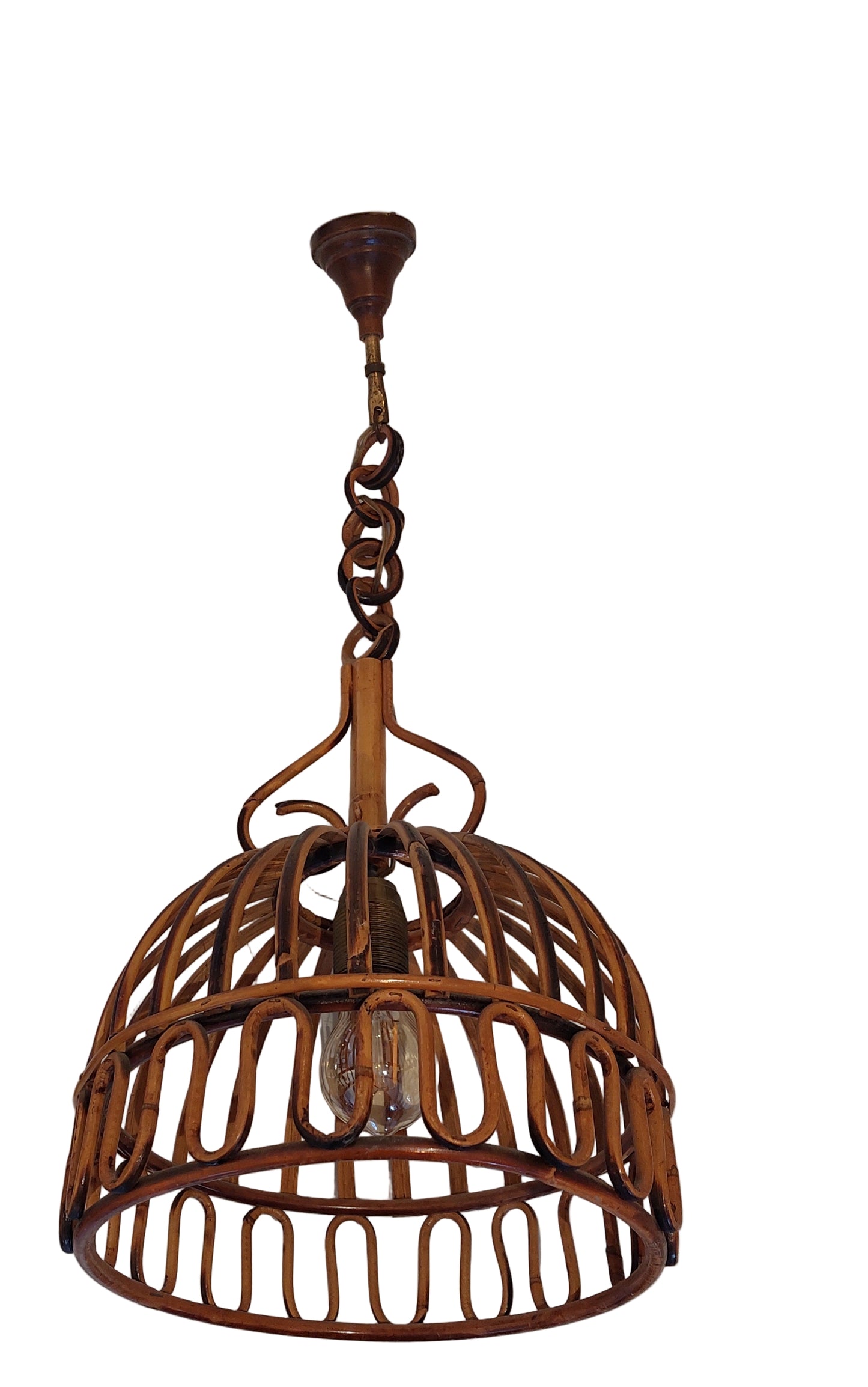 French Riviera  Bamboo ceiling lamp from the 60's