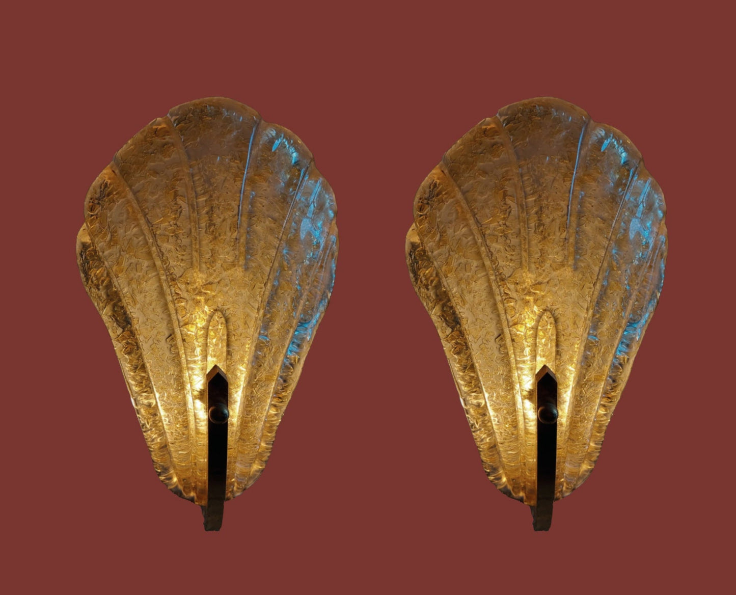 A pair of Wall lights by Barovier and Toso in Murano glass SOLD