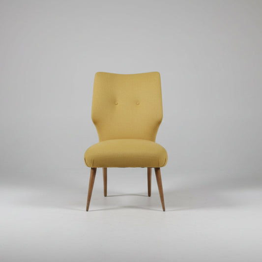 Mid Century Yellow  Bedroom Chair