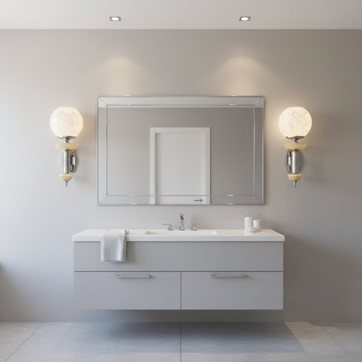 Pair of Torch Style Murano Wall Lights  SOLD