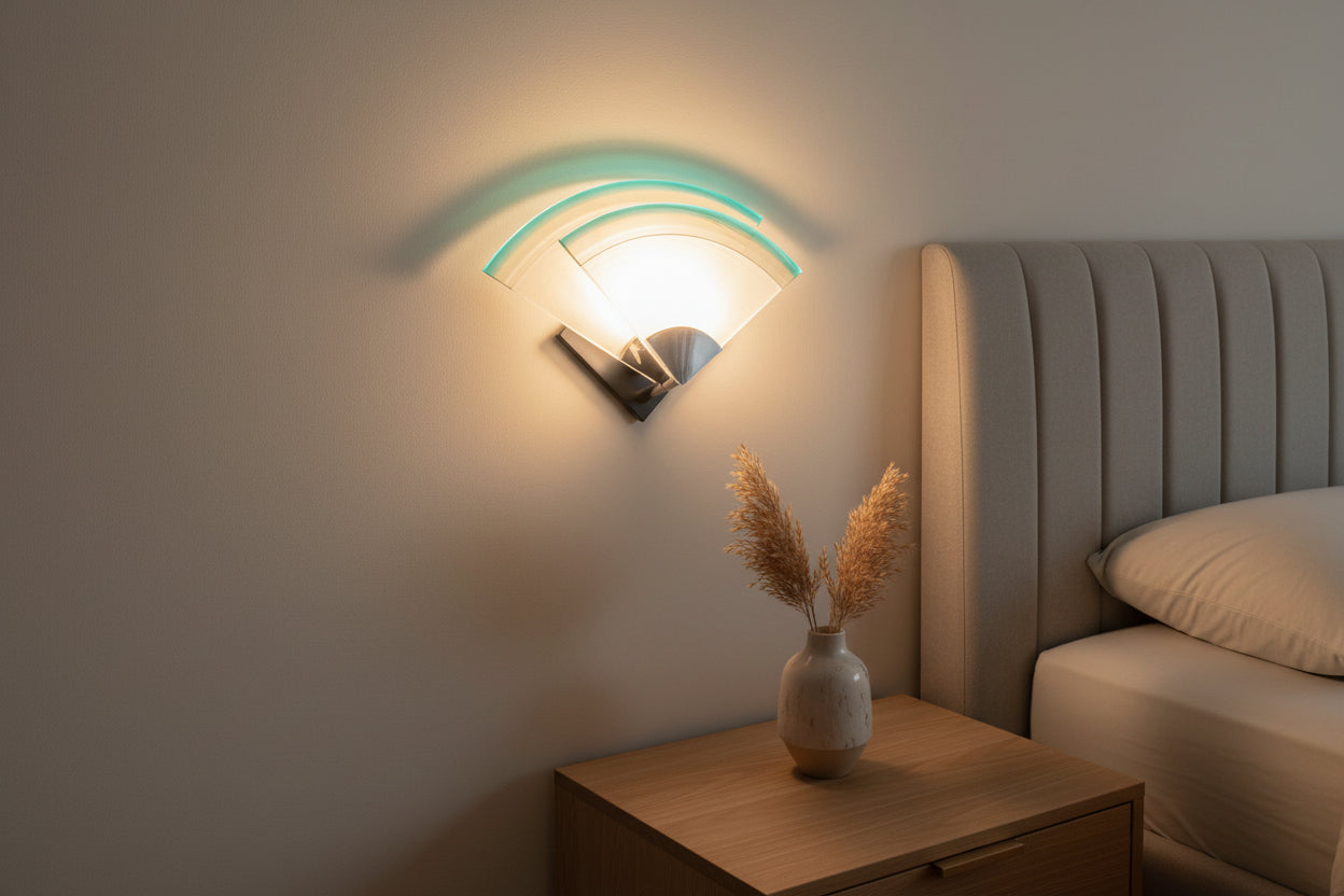 Milan Memphis  Italian Murano Wall Light by  Leucos 1970