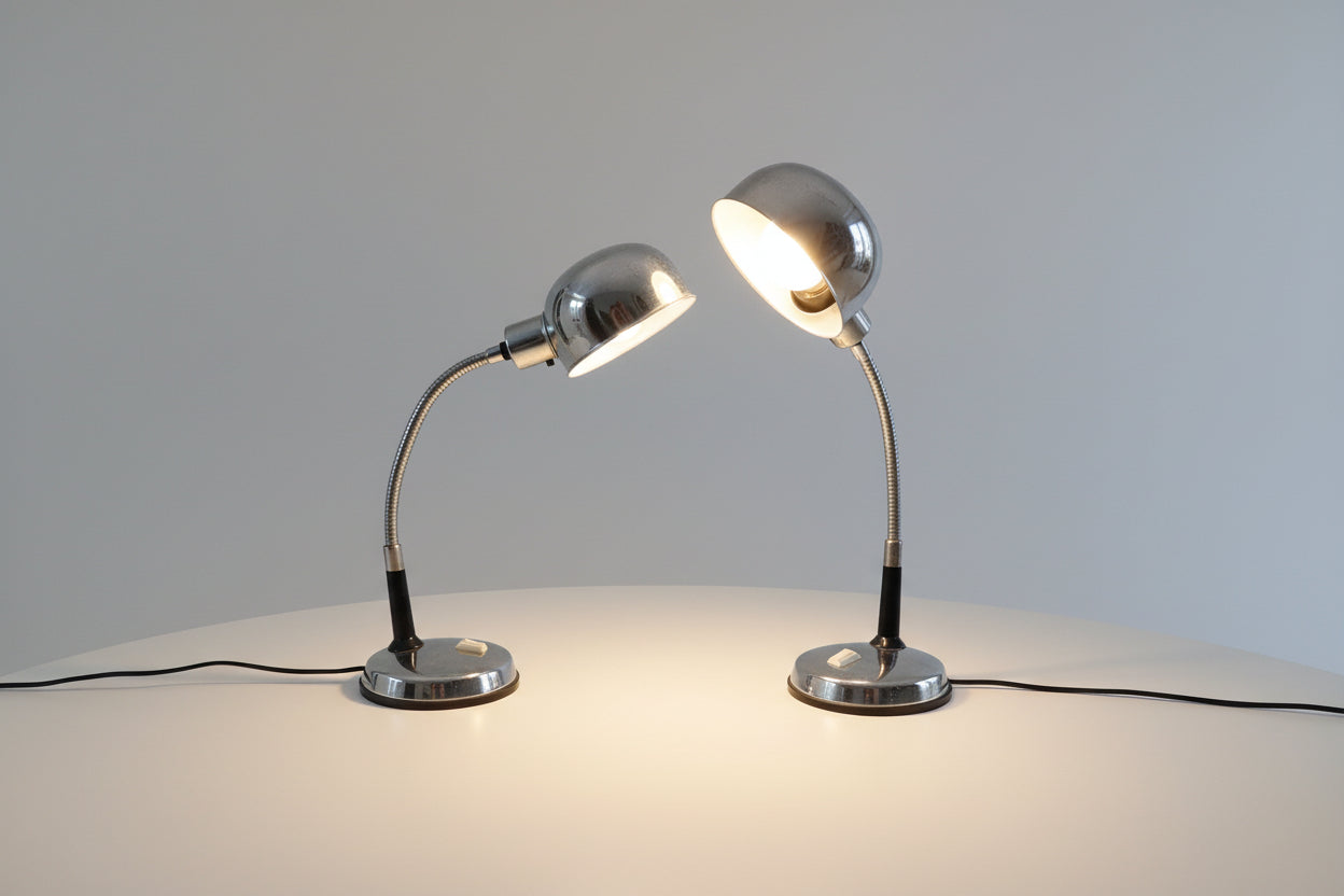 Pair of Space age  Italian  Desk Lamps