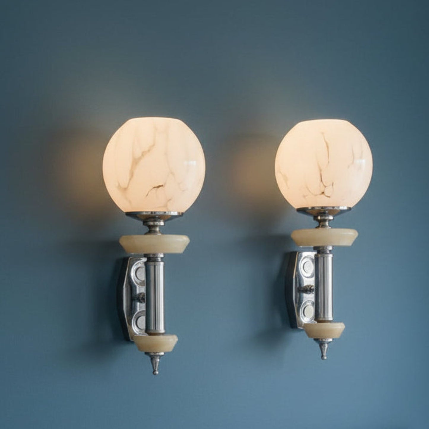 Pair of Torch Style Murano Wall Lights  SOLD