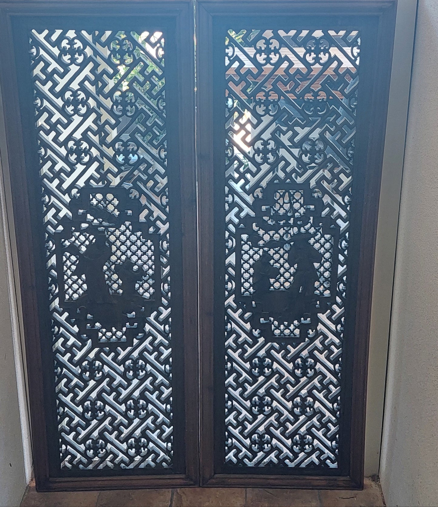 A Pair of Qing Dynasty Chinese Window Panels