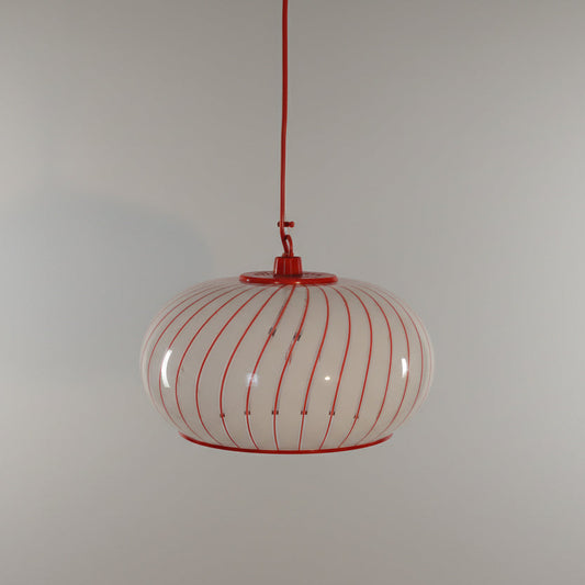 Red and White 70;s Pendant Lamp