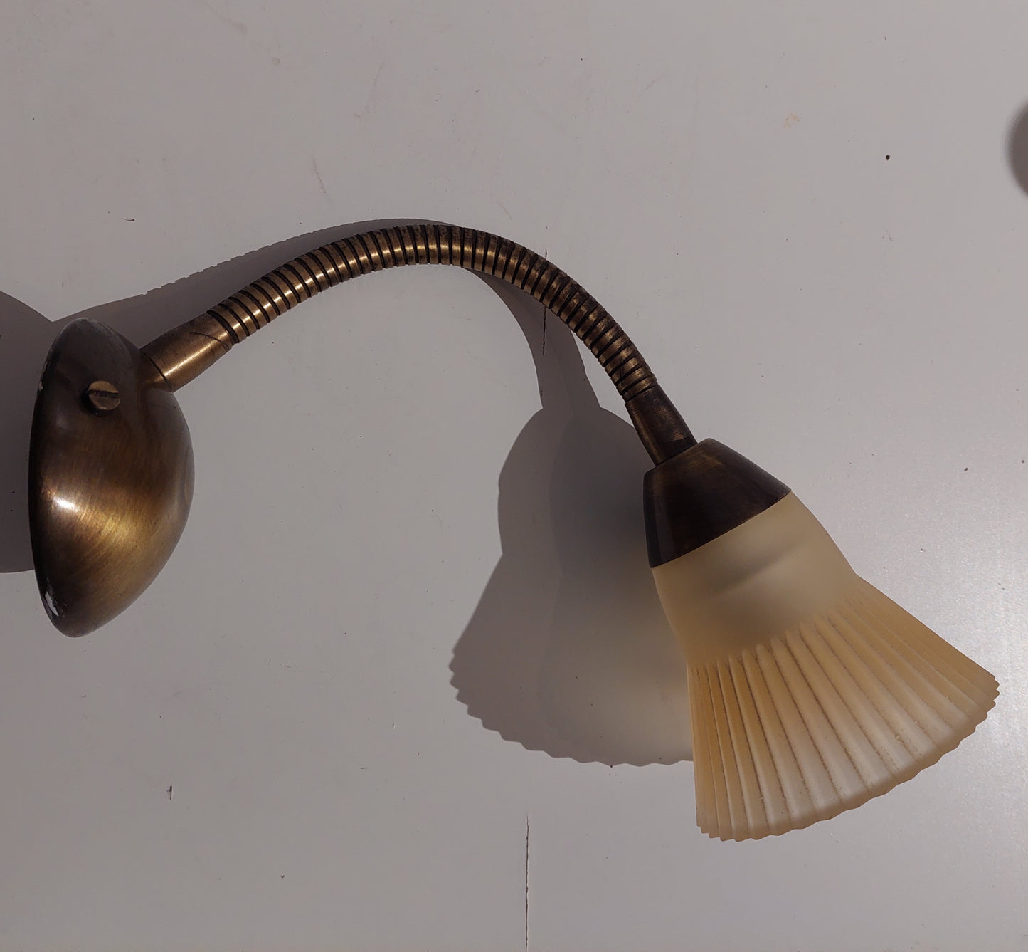 Small Gooseneck Scandinavian style  Brass Wall Lamp