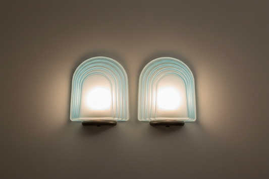 Mazzega Murano Italian Wall Lights 70's