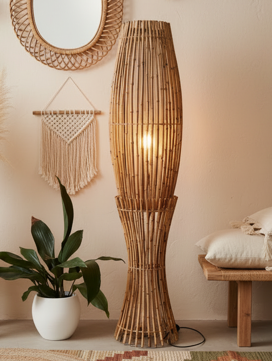 Franco Albini 60s Bamboo Floor Lamp
