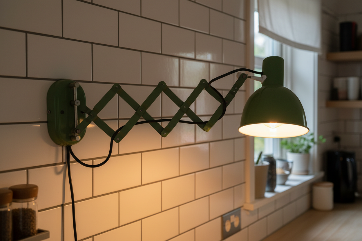 1940's Industrial Scissor Wall Light