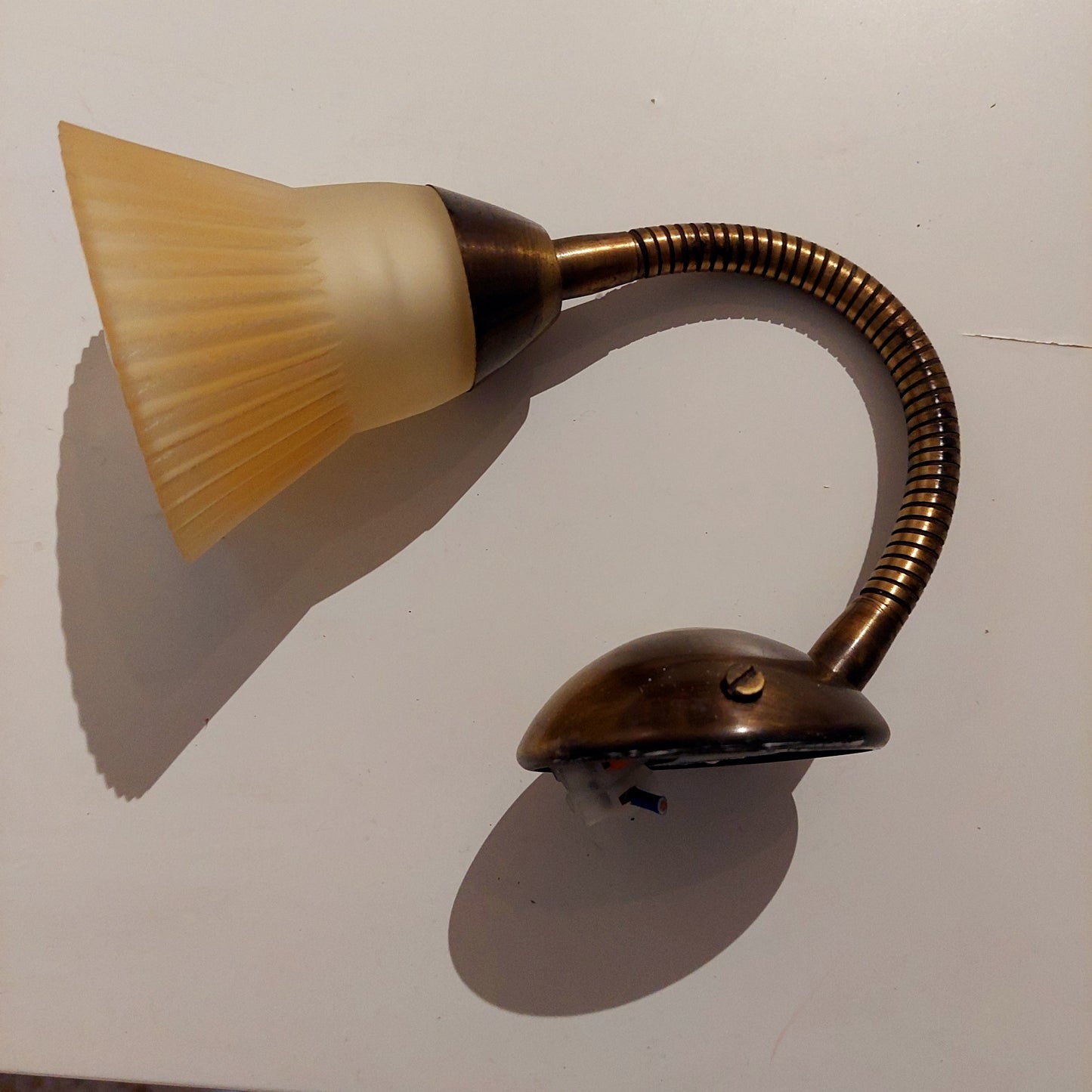Small Gooseneck Scandinavian style  Brass Wall Lamp