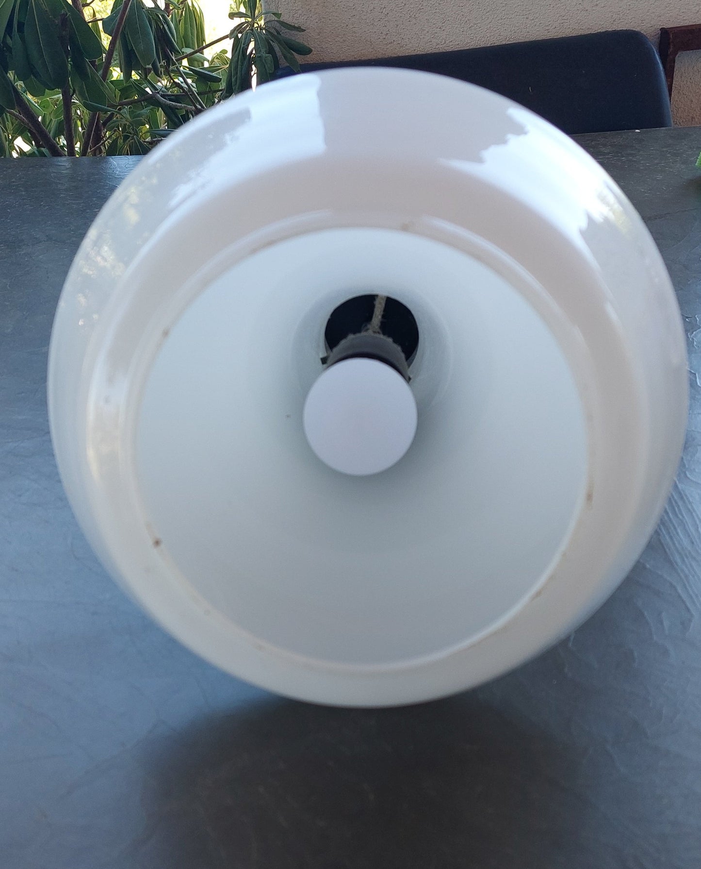 Murano White Opaque Glass Pendant Lamp