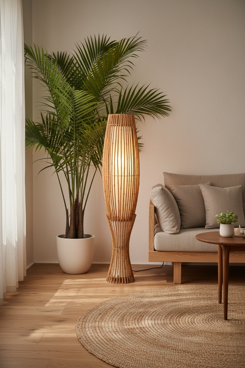 Franco Albini 60s Bamboo Floor Lamp