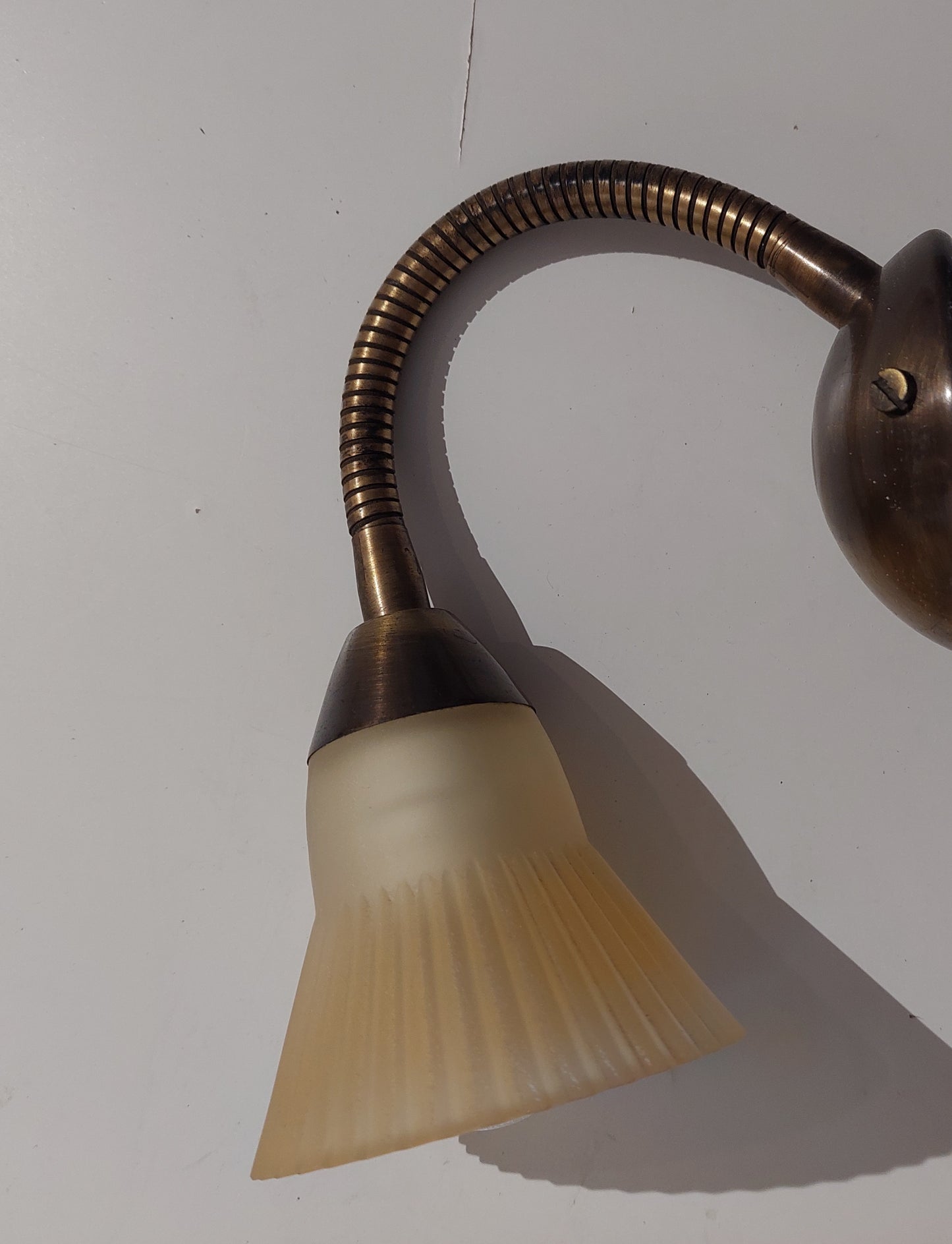 Small Gooseneck Scandinavian style  Brass Wall Lamp
