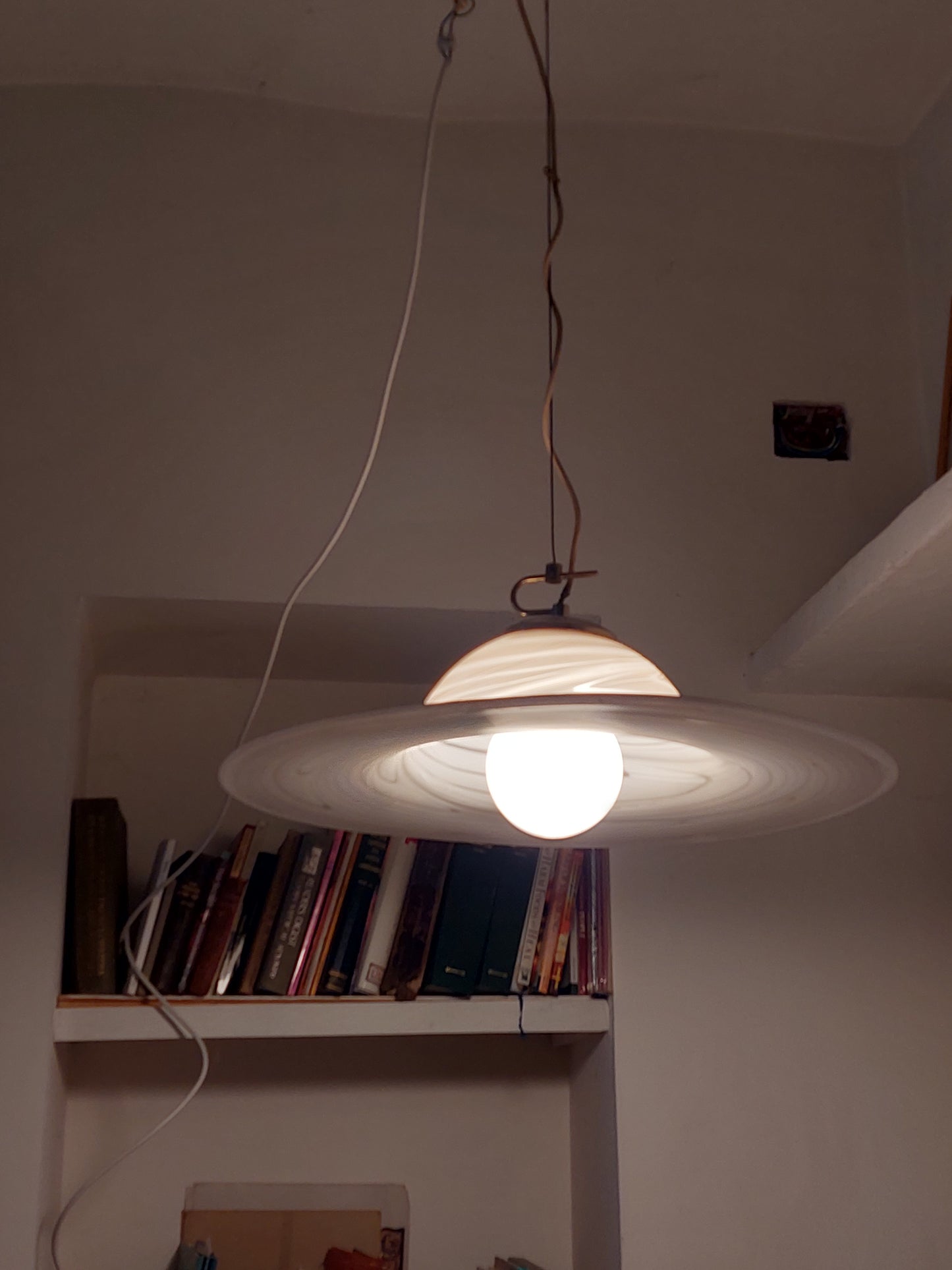 Large Space Age Murano Glass Ceiling Lamp 1970's SOLD