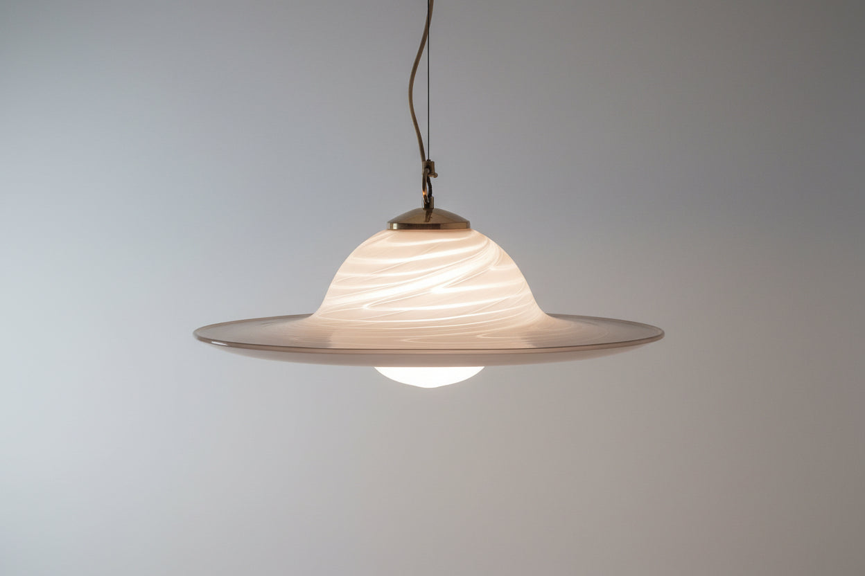Large Space Age Murano Glass Ceiling Lamp 1970's SOLD