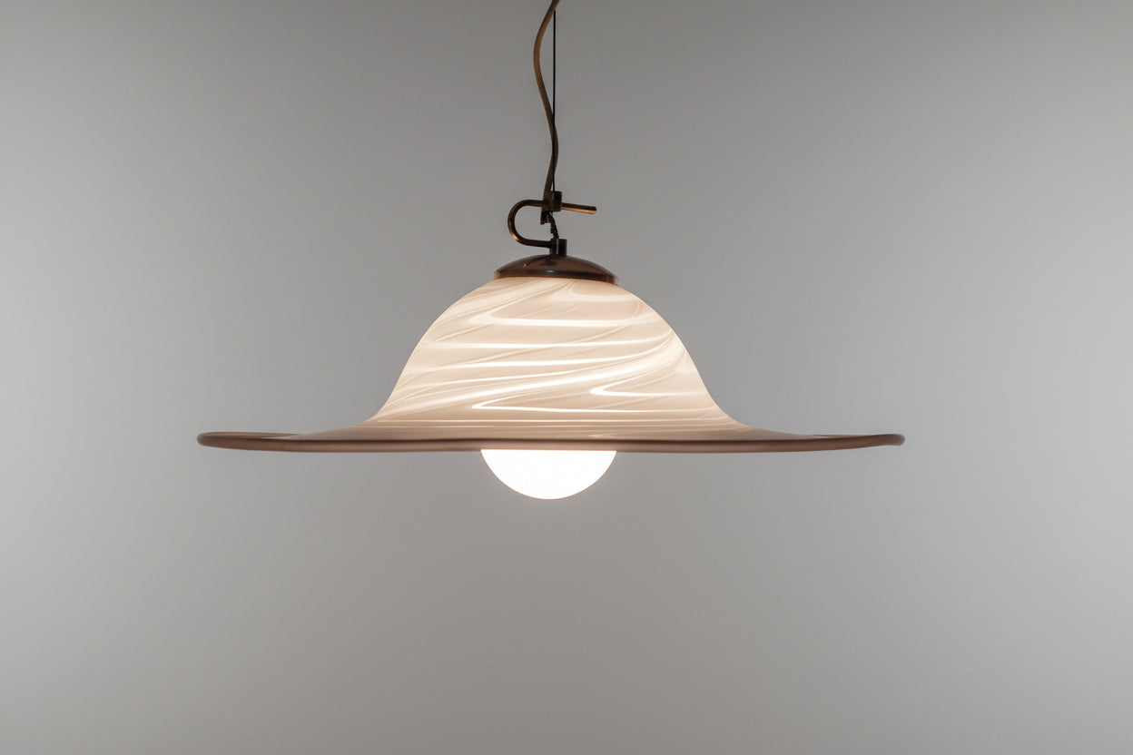 Large Space Age Murano Glass Ceiling Lamp 1970's SOLD