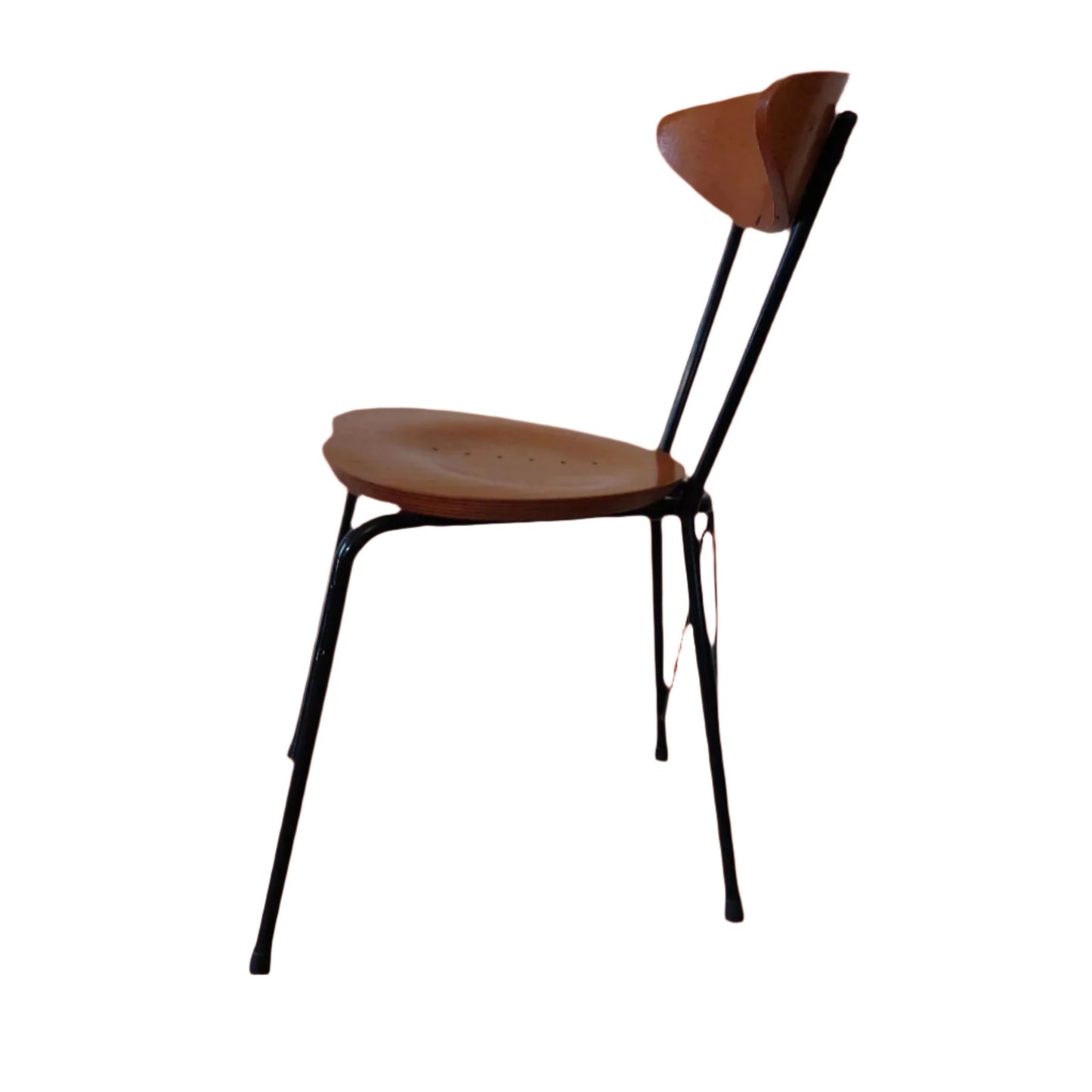 retr chair in teak  with metal legs 