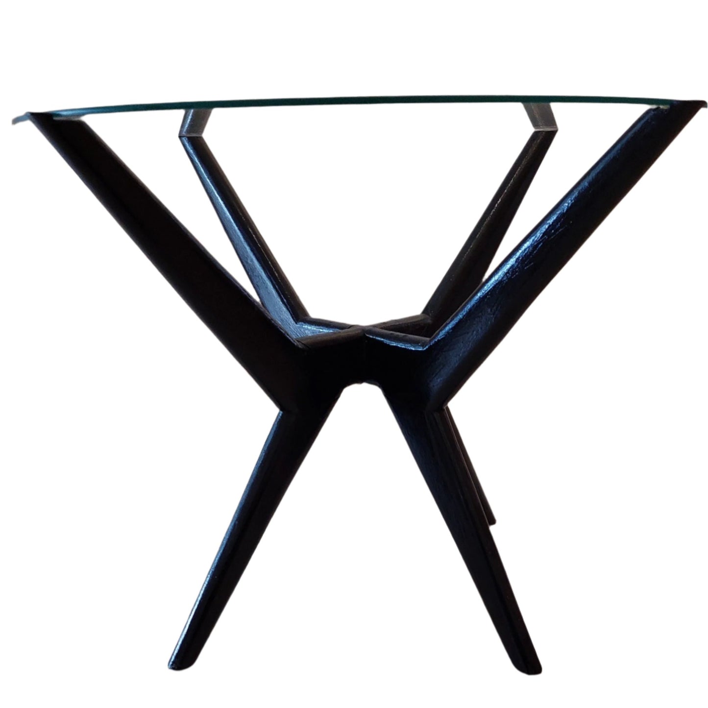 shape of black table with glass top