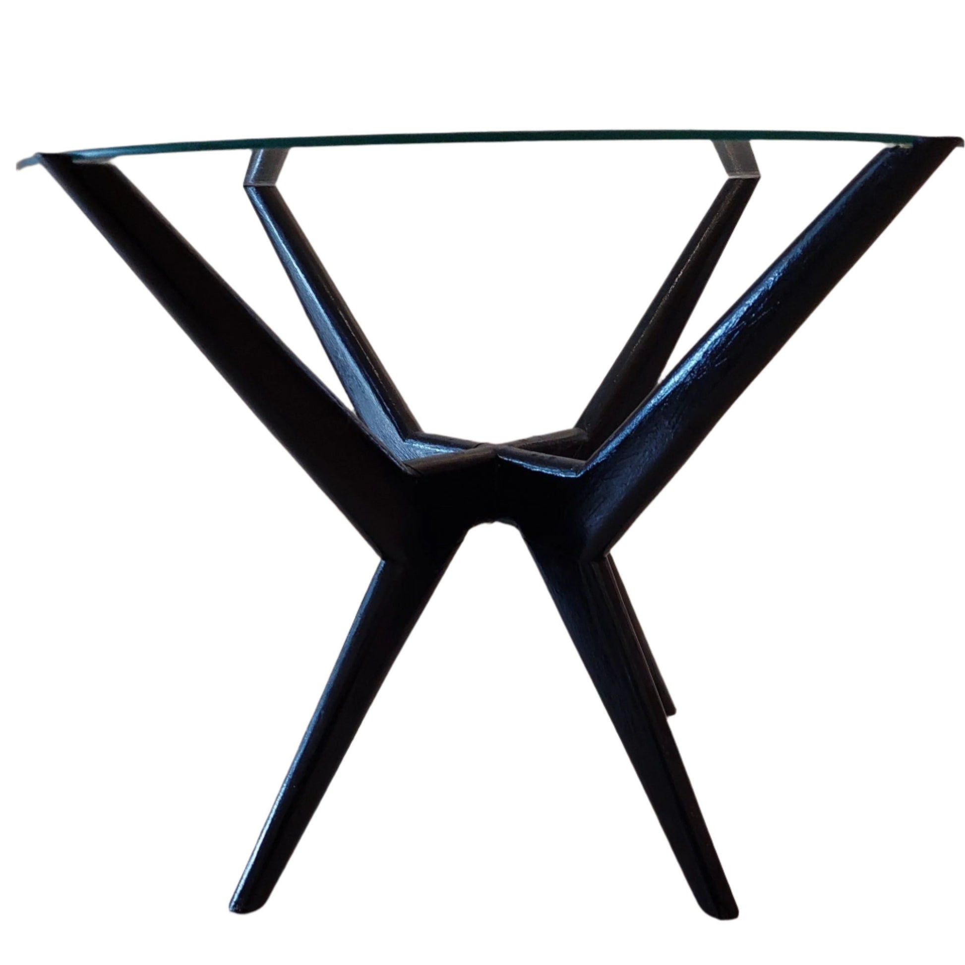 shape of black table with glass top