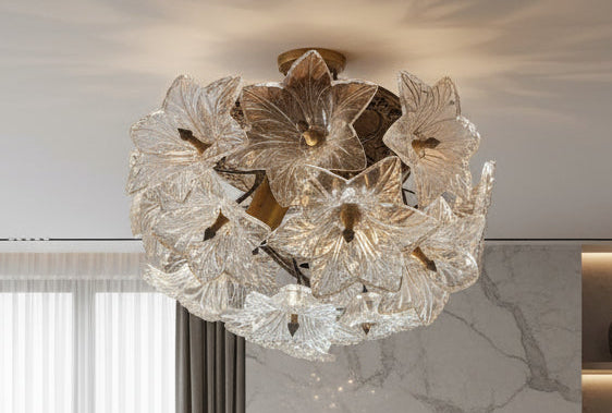 Italian Crystal Glass Venini wall lights in Murano Glass.